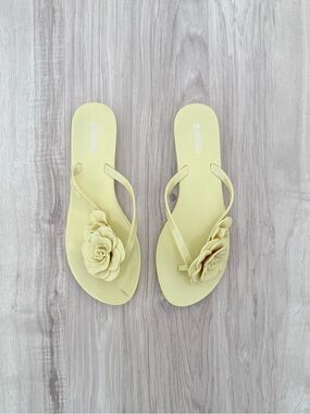 Melissa Harmonic Petals sandals in light green